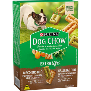 Biscoito Dog Chow Carinhos Integral Duo Adulto - 500g/